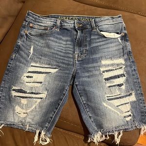 Mens cutoff Jean shorts
